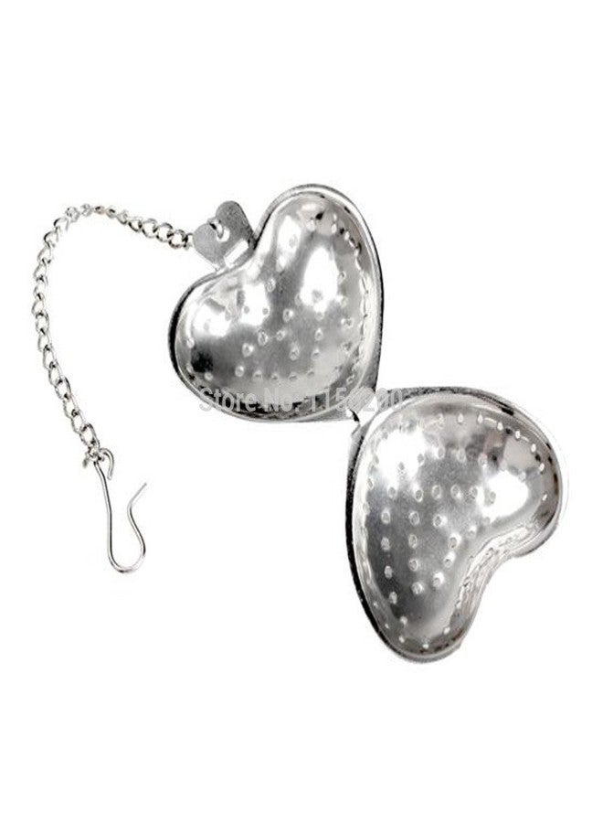 جيرن مصفاة شاي من الفولاذ المقاوم للصدأ على شكل قلب مع سلسلة - Image 2